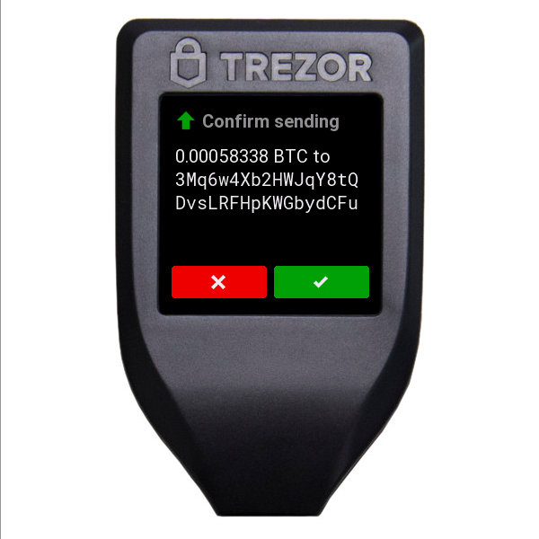 Confirmer une transaction sur Trezor Model T