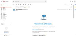 Shakepay courriel de bienvenue