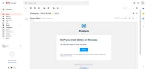 Shakepay Verify your Email