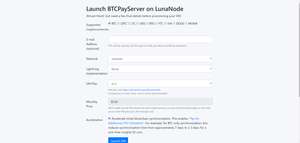 VM setting BTCPayServer on LunaNode