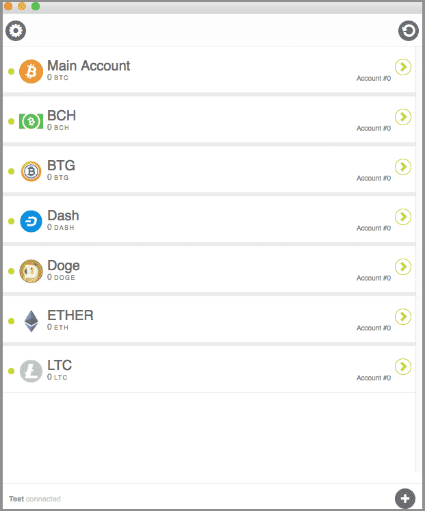 Select crypto to send from KeepKey