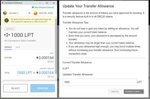 Livepeer Confirm Transfer Allowance